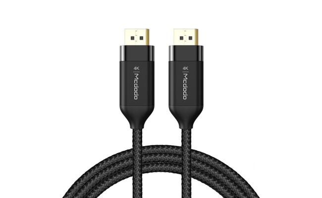 Mcdodo CA-8140 DisplayPort Cable DP to DP Cable 4K High Definition 2m - Black
